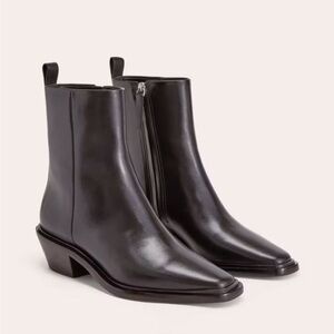 Black Leather Ankle Boots Everlane Havana